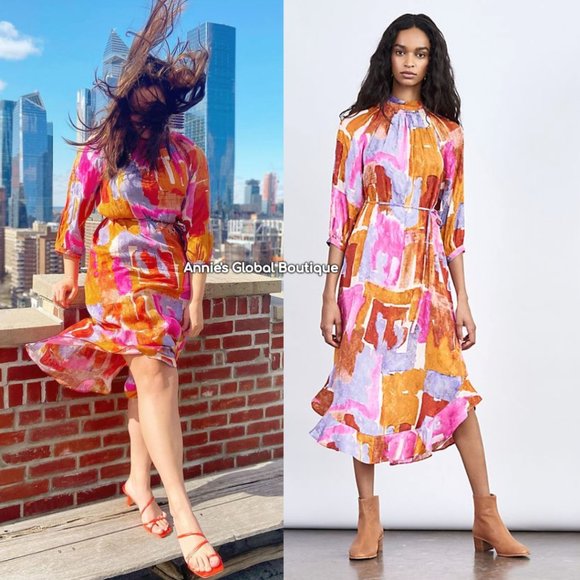 Anthropologie Dresses & Skirts - RARE NWT ANTHROPOLOGIE Jessamine Mock Neck Maxi Dress. Size XL